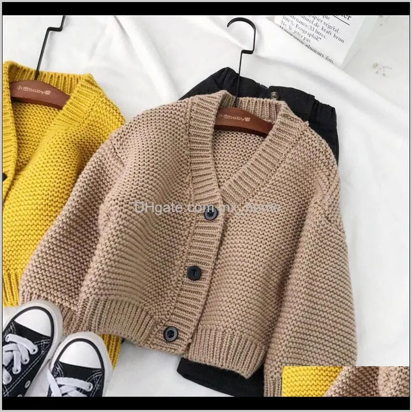 children`s wear spring and autumn new boys and girls cardigan sweater coat korean sweater kids single-breasted outwear 201103