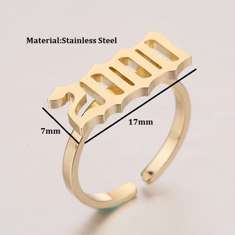 Gold Year of Birth Ring - Musthavestore