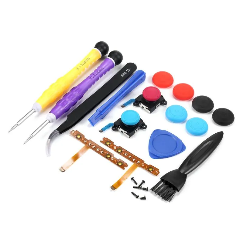 Game Controllers & Joysticks Joycon Repait Kit 3D Joystick Replacement For Switch Repair Tool L/R SL SR Button Flexible Cable