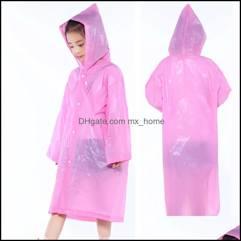 Kid Hooded Poncho Child Fashion Long Rain Coat Waterproof Windproof Raincoat Thicken Outdoor Portable Rainwear For Boys Girls VT1666
