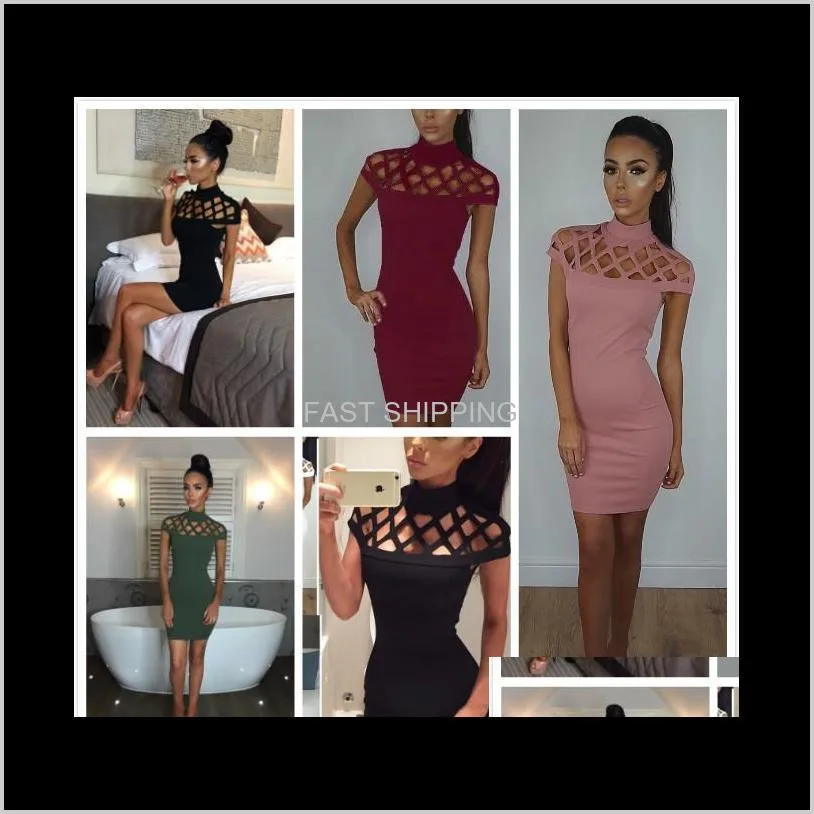 Women Hollow Out Sexy Bodycon Dresses