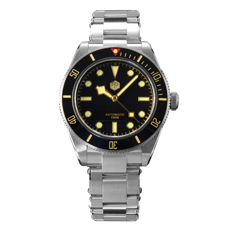 San Martin Mens 40mm Diver BB58 Retro Luxury Water Ghost PT5000