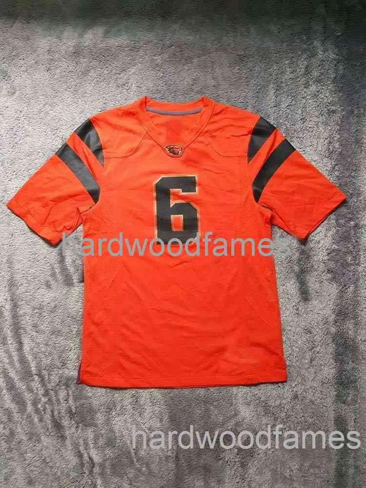 CUSM Oregon State Beabers Football Jersey #6 Orange Men Men Women Youth Stitch Добавить любое название номер XS-5XL