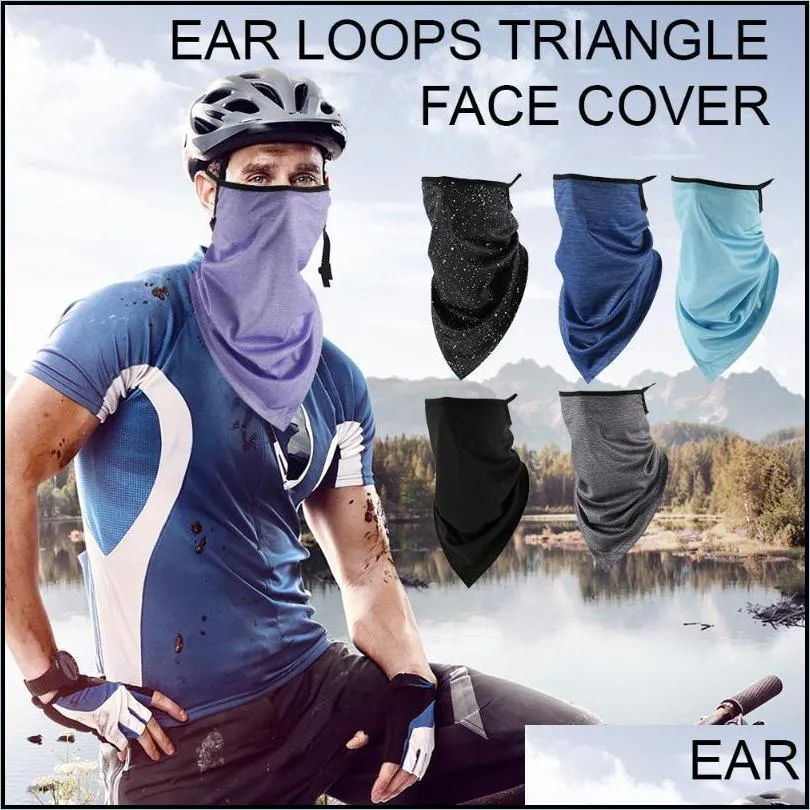 Cycling Caps & Masks Unisex Bandana Neck Gaiter Tube Headwear Outdoor Breathable Ice Silk Cover Face Windproof Dust Cool Scarf