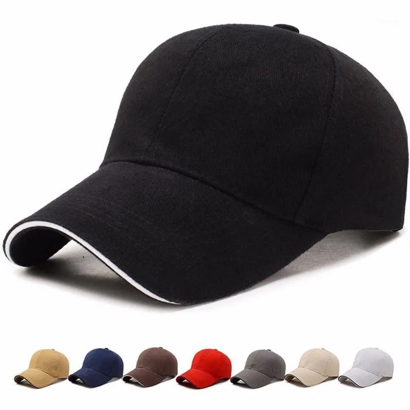 Açık şapkalar klasik yumuşak güneş koruma erkekler kapak saf renk golf sporları kapaklar hip hop baba şapka beyzbol