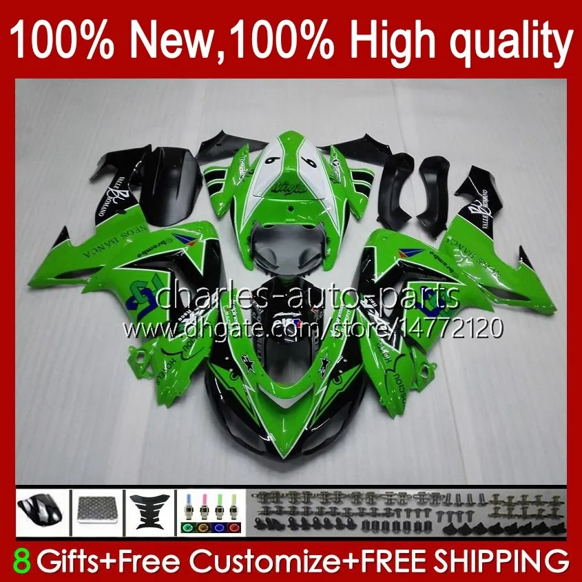 Motorcycle Fairings For KAWASAKI NINJA ZX-10R ZX1000 ZX 10R 10 R 1000 CC 2006-2007 Bodywork 14No.0 ZX1000C ZX10R 06 07 ZX1000CC 1000CC 2006 2007 Bodys kit Factory Green