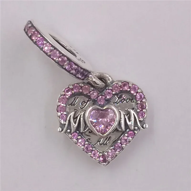 Энди Джевел Annajewel 925 Серебряные серебряные бусинки Pandora People Heart Mom Dangle Charms подходит для европейского стиля.