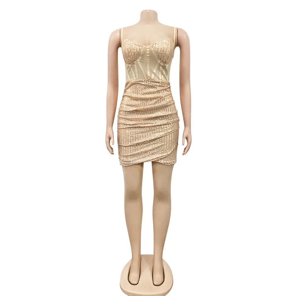 knee length dresses for ladies Short Tight Sequin Homecoming Party Dress