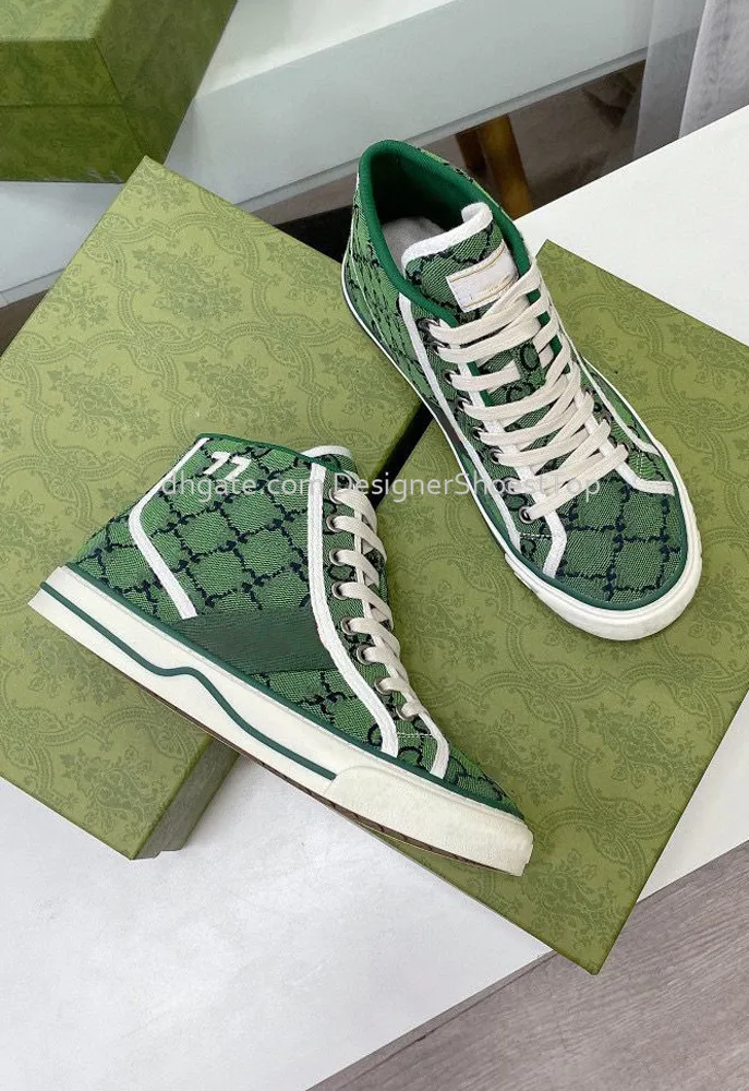 51%korting op populaire 1977 Designer schoenen Verkoop voor man dames canvas sneaker The Grid Green Red Stripe White Casual Trendy Platform Sneakers Leis