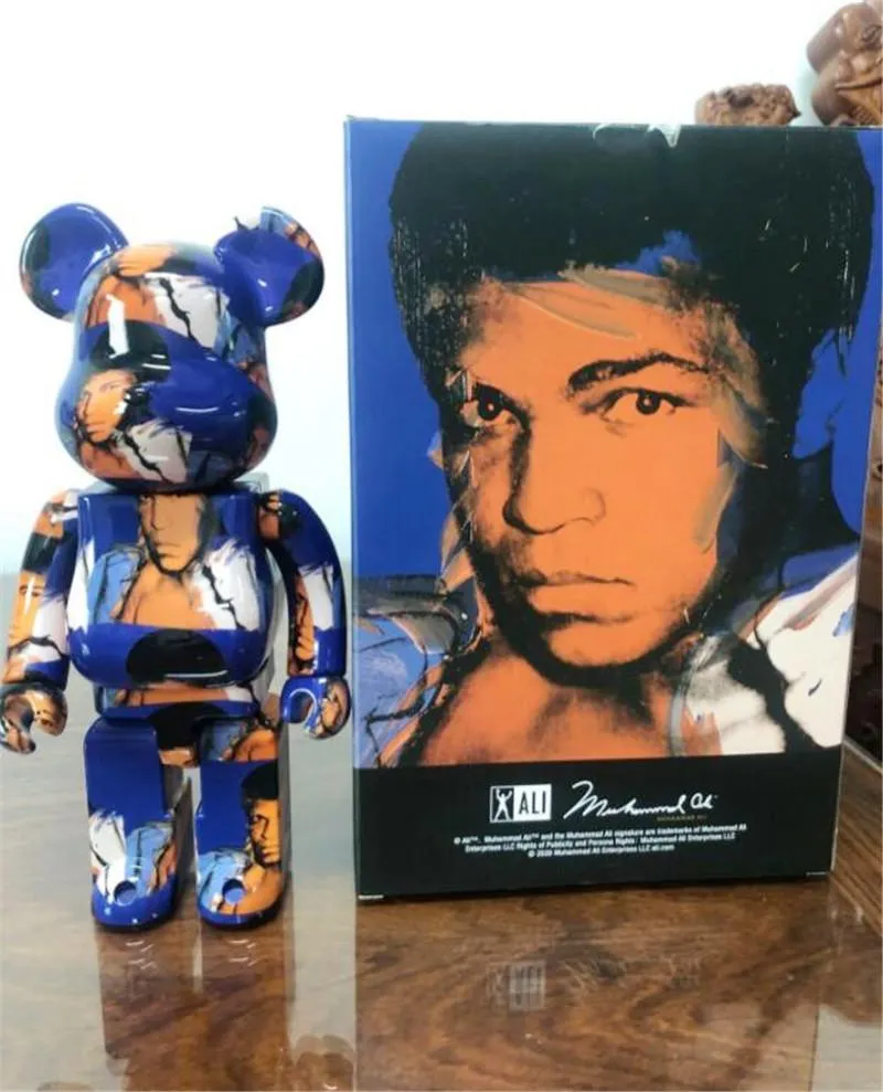 Figurine Bearbrick 400% 28 Cm Argentée - Objet De Collection, Décoration, Cadeau - 10