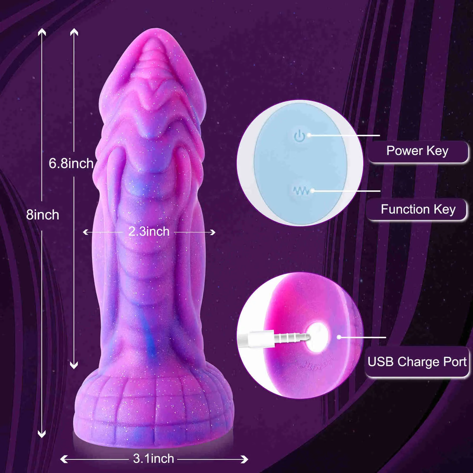 HISMITH Silicone Vibrating Dildo 8 Inch Thrusting Vibrator with 7 Modes  G-Spot Stimulator from Dhgate Vibrators - price 125.3