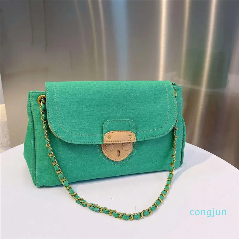 مصمم - حقائب النساء الأخضر السيدات حزام حقيبة فاخرة عالية الجودة سلسلة crossbody حقائب الكتف حقائب