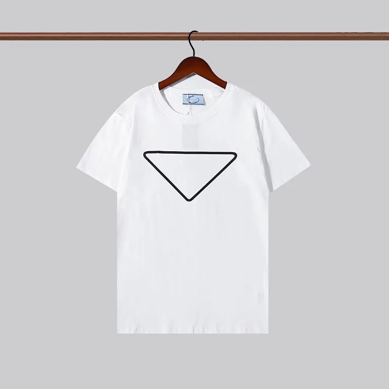 2021 Роскошная повседневная футболка Новая мужская одежда дизайнерская футболка с коротким рукавом 100% хлопок высокого качества оптом черный и белый размер S ~ 2XL fashionbag_s