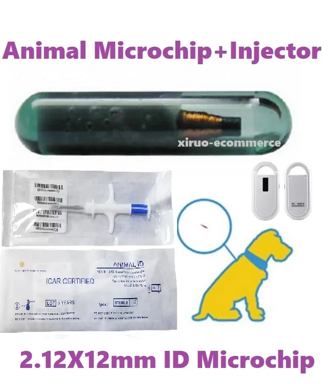 500 ensembles de carte de contrôle de chien Non médicale, puce d'identification FDX-B, transpondeur de micropuce RFID Implantable pour animaux avec injecteur pour chiens, chats et poissons