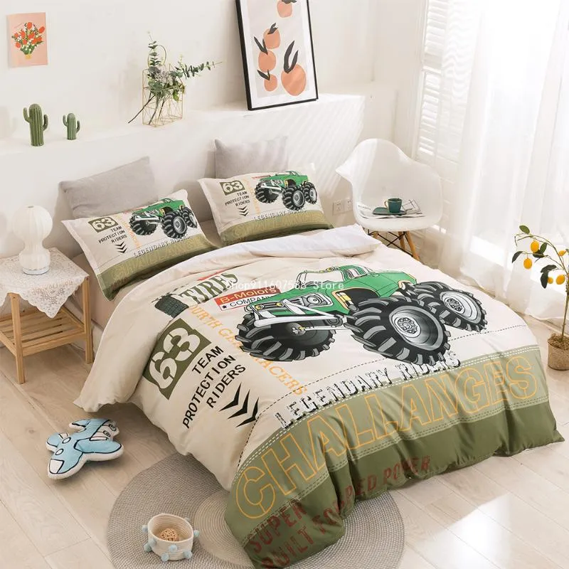 Bedding Sets Cartoon Monster Truck Duvet Cover Bed High Quality