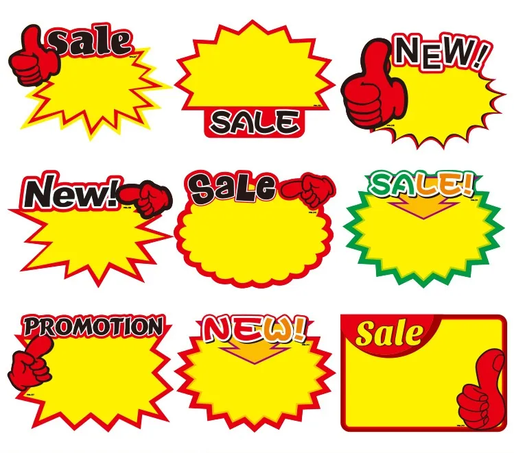 1 bag of Discount Price Tag Stickers Adhesive Notes Supermarket Price Decals  