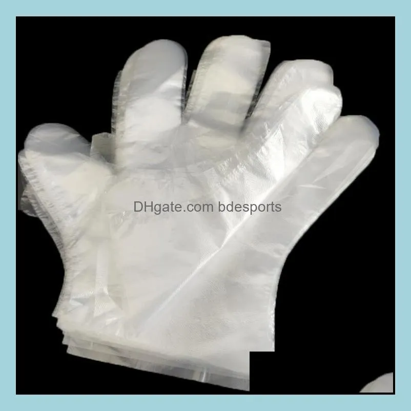 100Pcs/Bag Plastic Disposable Gloves Food Prep Gloves for Kitchen Cooking,Cleaning,Food Handling Kitchen Accessories Latex Free LX1234