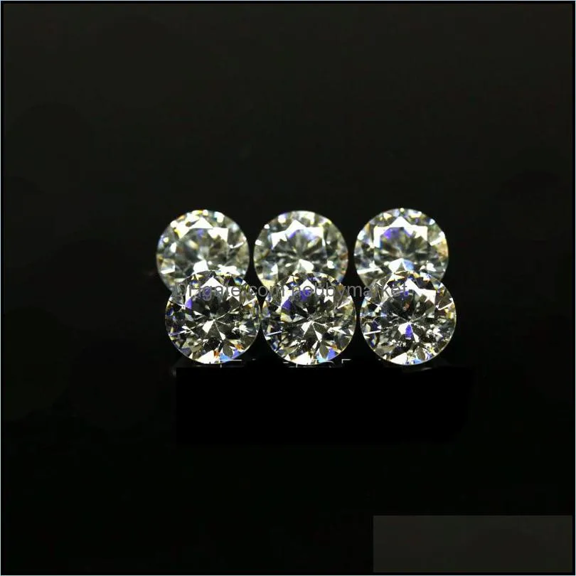 200psc/Lot High Quality 3A Clear Cubic Zirconia Synthetic Gems Loose Stone For Jewelry 5.25-8mm