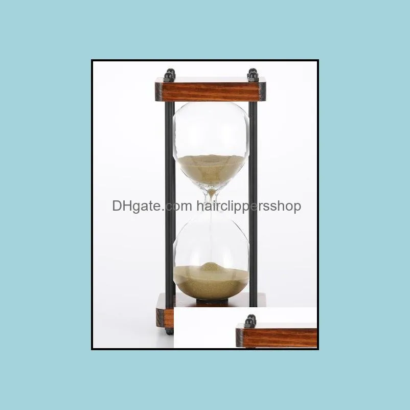 Other Clocks & Accessories 15 Minutes Hourglass Sand Timer For Kitchen School Modern Wooden Hour Glass Sandglass Clock Timers Home