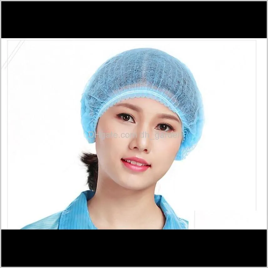 high quality portable disposable hair net cap non woven shower hat anti dust hat spray tanning head cover sn1361
