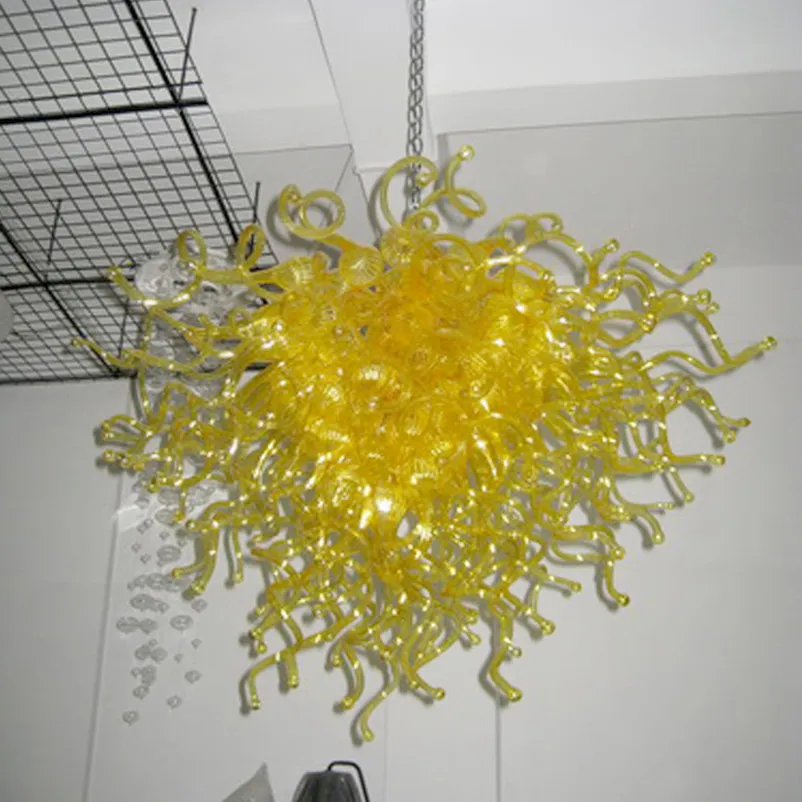 Maßgeschneiderte Kunstlampe, moderne Kronleuchter aus mundgeblasenem Glas, Beleuchtungskörper, goldfarbene Innenleuchten, hängende Hängelampen, 32 x 24 Zoll