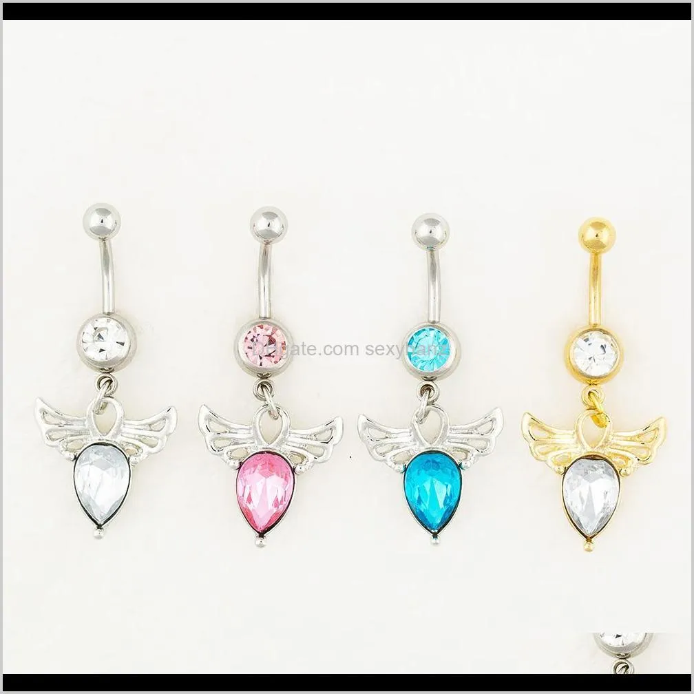 d0549 ( 3 colors ) mix colors styl belly ring style newly nice style rings body piercing jewelry dangle accessories fashion charm