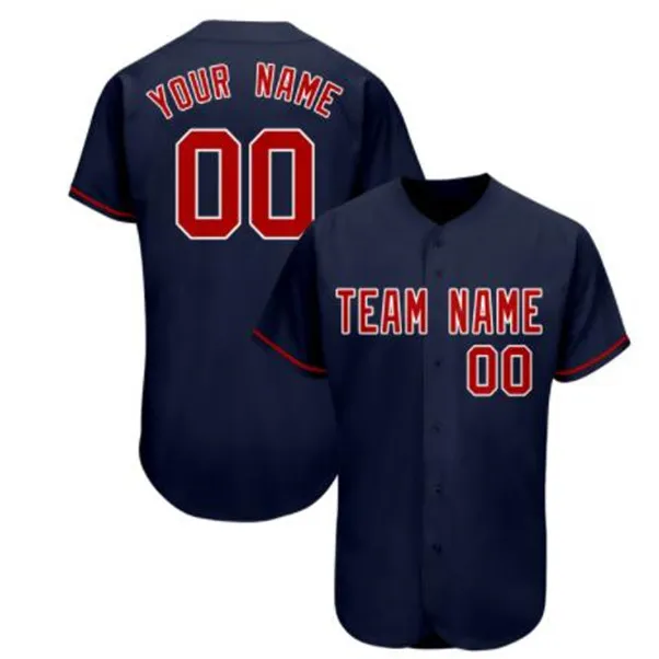 Män Custom Baseball Jersey Full Stitched Några namnnummer och lagnamn, Custom Pls Lägg till kommentarer i Order S-3XL 004