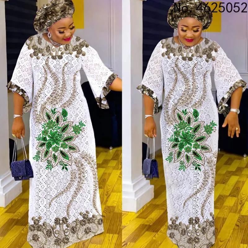 Ropa étnica 2021 Moda Vestidos africanos para mujeres Classic Dashiki Tamaño libre Impresión suelta Vestido largo