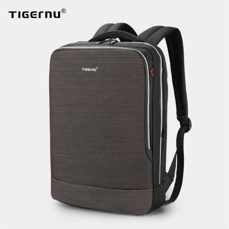 Tigernu Business Rugzak 15.6 Inch Laptop Mannen Rugzak Waterdicht met USB Opladen Hoofdtelefoon Mannelijke Tas Bagpack Mochila 210929