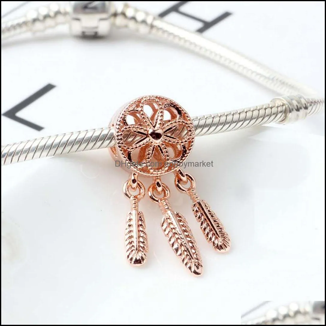 20PCS Dreamcatcher Cute Alloy Copper Beads Charms For DIY Jewelry European Bracelet Bangle Women Girl Gift necklace Accessories