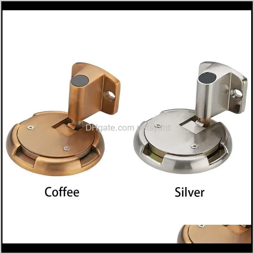 floor mechanical zinc alloy punching furniture hardware door stopper anti collision bedroom home no magnetic windproof bathroom catches &