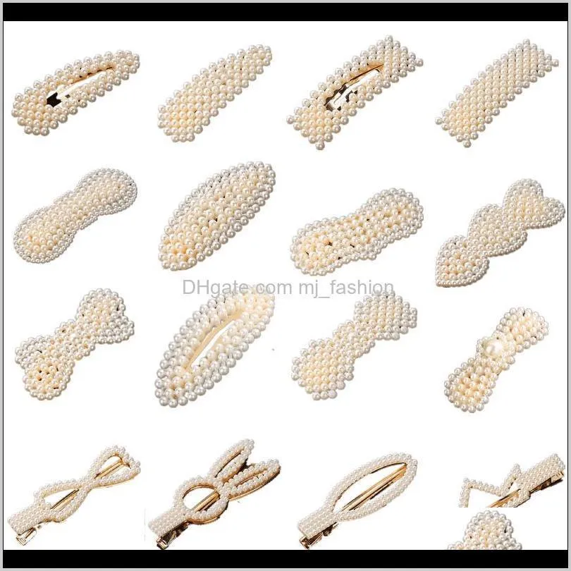 new style all in one hair clip women`s pearl hairpin fashion popular multi style hair clips hair accessories