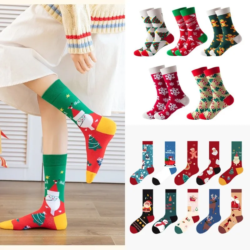 Kreativa julstrumpor n ew årparty favör snögubbe santa claus tecknad rör socka höst vinter xmas stocking t9i001631