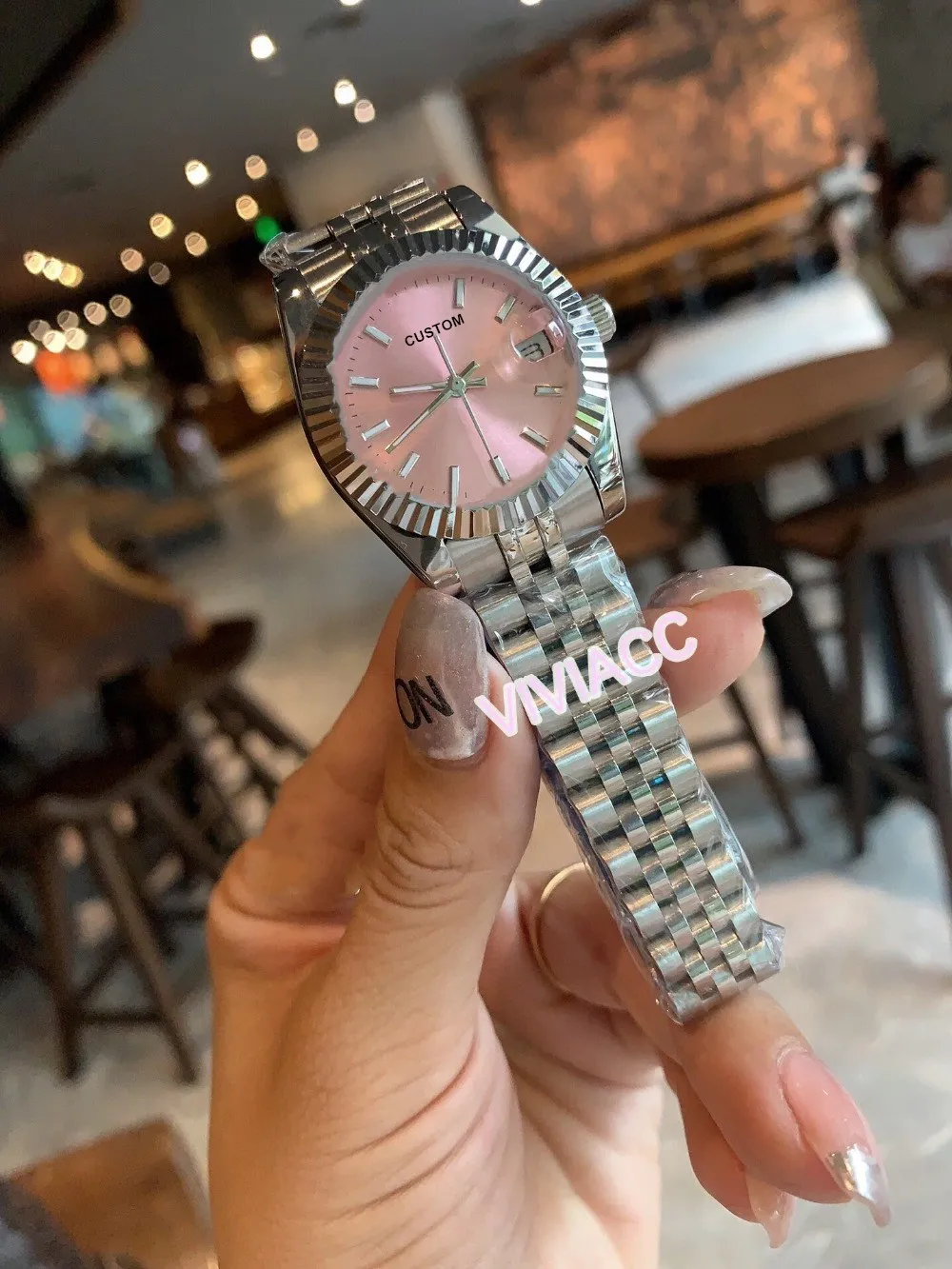Quartz Watch Lady Silver Pink Sapphire Sport Calendar Watch Watch 31 26 305 DHgate