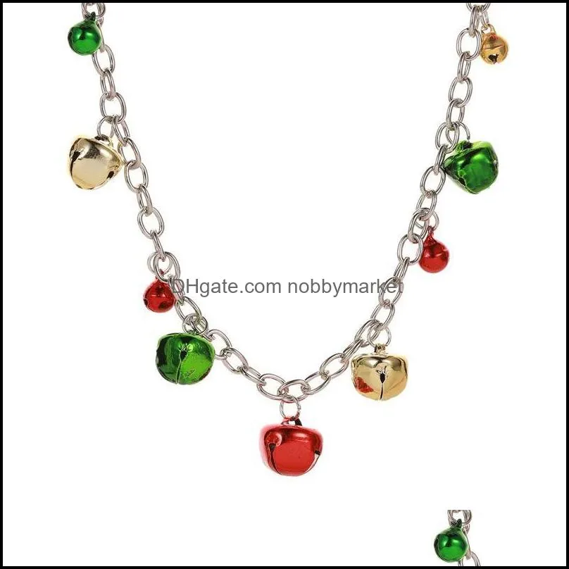 Earrings & Necklace Christmas Set Jewelry Color Bell Bracelet Ornaments Sets For Women