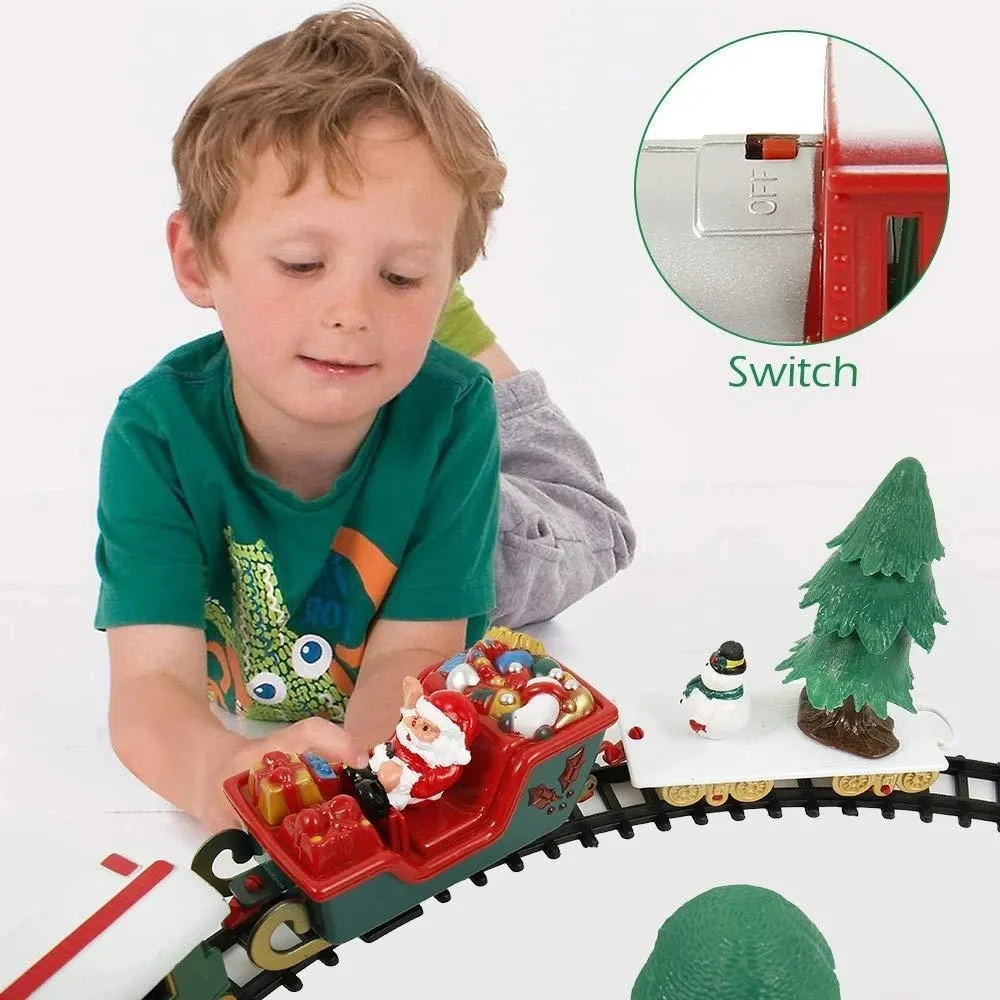 Christmas Electric Rail Car Small Train Childrens Electric Educational