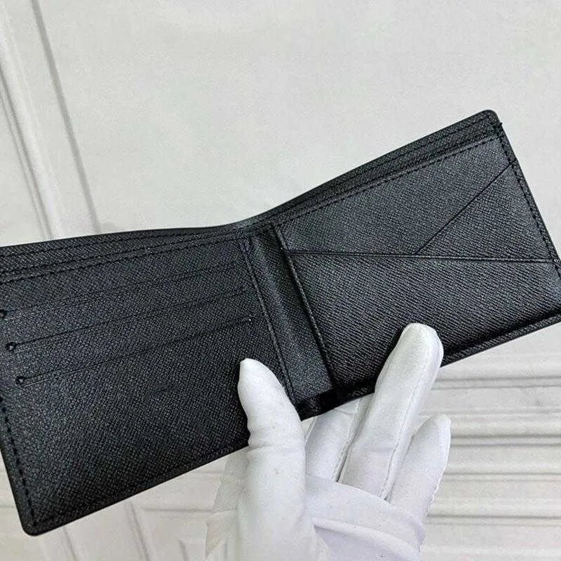 Plånböcker män lyx med designers box mode klassisk korthållare randig textur plånbok 8 stilar tvåfaldiga män korta små p2657