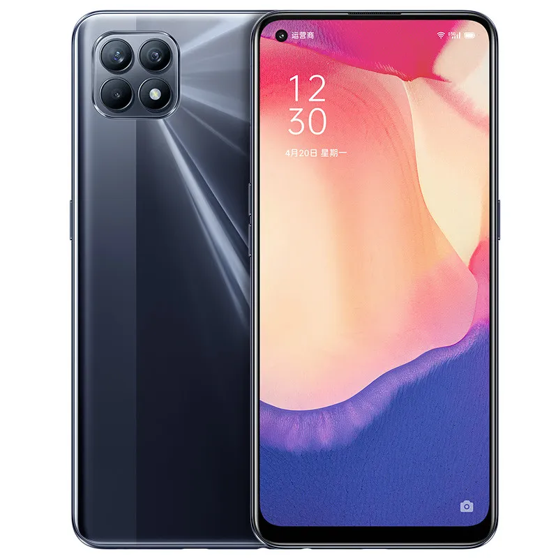 Оригинал OPPO RENO 4 SE 4SE 5G мобильный телефон 8 ГБ RAM 128GB 256GB ROM MTK 720 OCTA CORE 48.0MP 4300MAH Android 6.43 "AMOLED Полноэкранный отпечаток пальца ID Face Smart Cell Phone