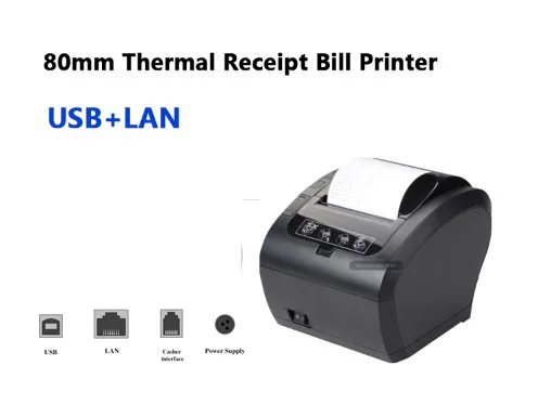 KR-306L Imprimante thermique de reçus USB + LAN 80 mm haute