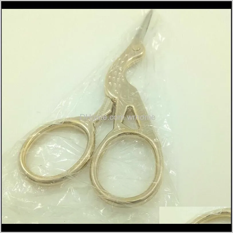 Stainless Steel Scissors Metal Craft Cross Stitch Scissor Crane Shaped Practical Nasal Hair Beauty Clipper Gold Sliver Color 5 2xh2 D1