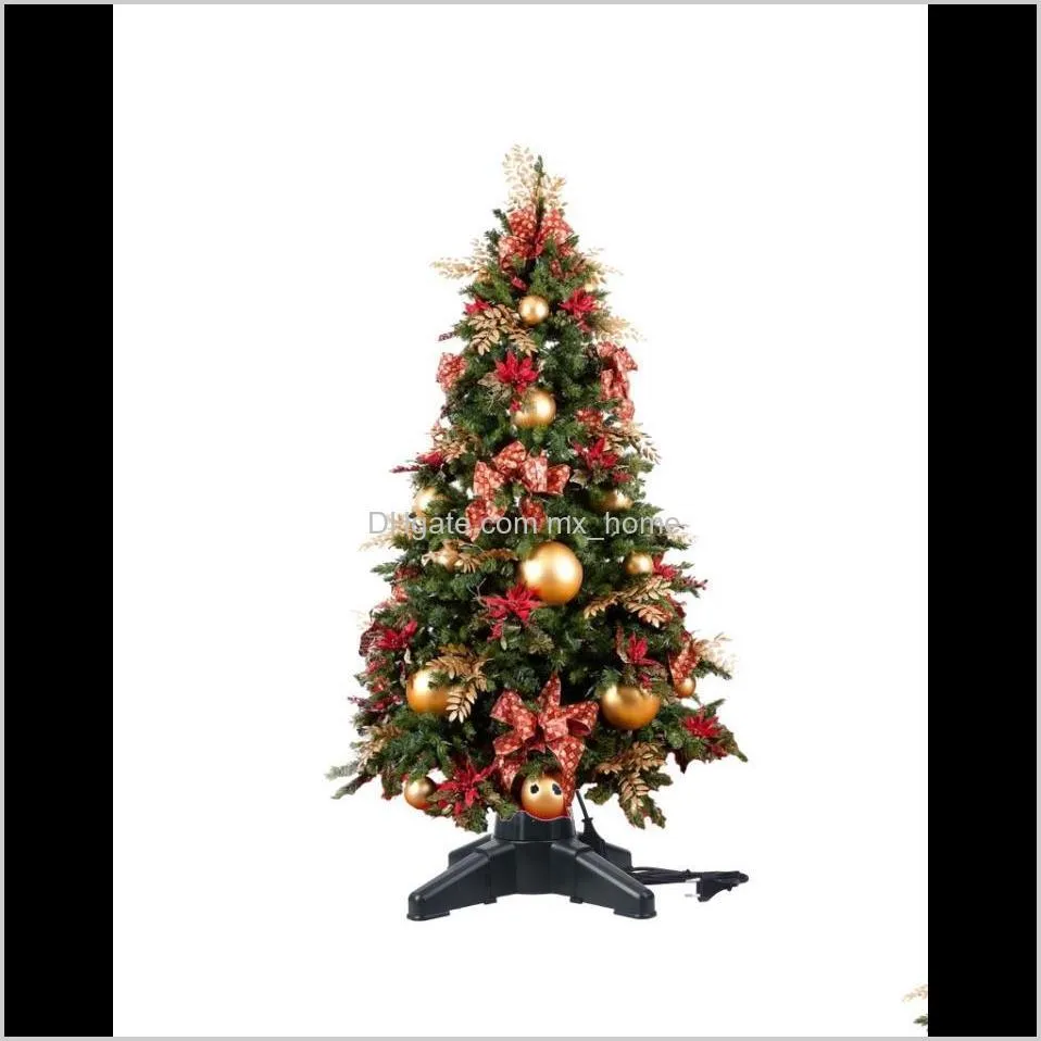 eu plug 40/50cm christmas tree electric rotating base stand xmas tree support 449c