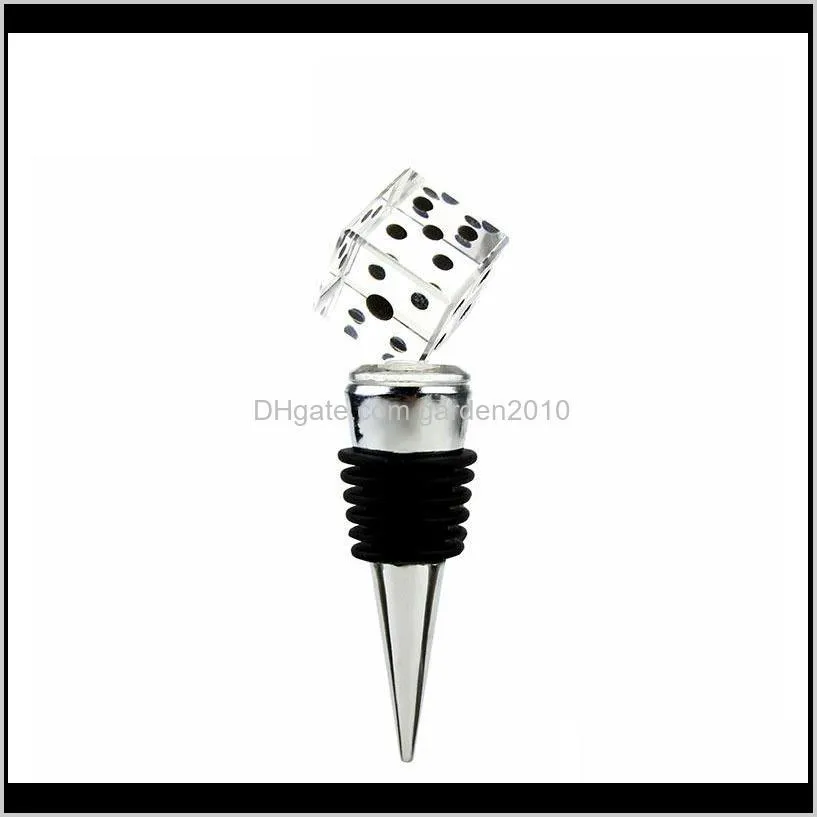 las-vegas themed crystal dice bottle stopper event party supplies wedding & bridal shower favors shipping wen5031