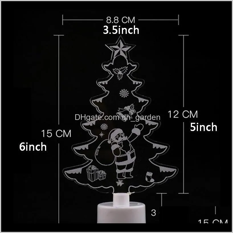 christmas led night light christmas gift creative colorful christmas tree snowman santa claus night lamp xmas home decoration cfvt1066