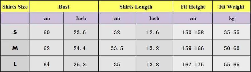 Shirts size