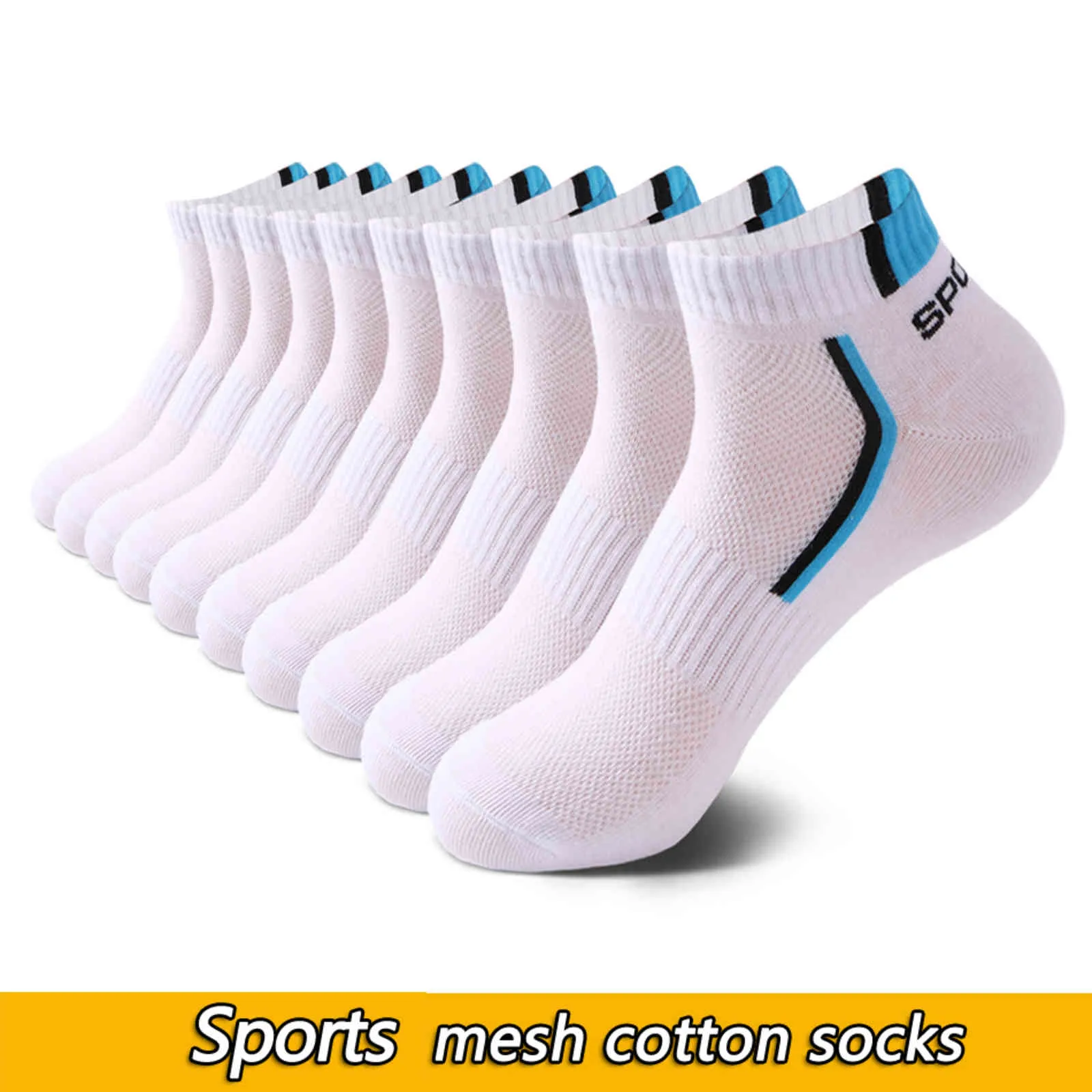 Chaussettes de sport en maille de haute qualité pour hommes, chaussettes de course à pied, coupe basse, athlétique, sécheresse, évacuation de l'humidité, grande taille 6-13