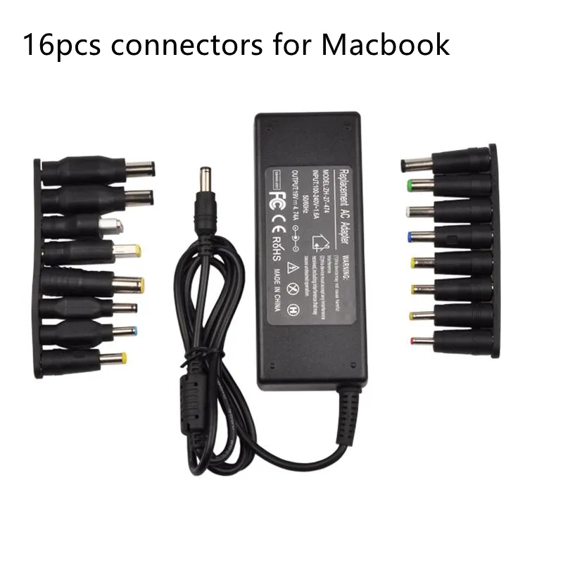 19V 4.74a 90W Laptop Adaptrar 16PCs Conectors Universal Strömadapter Laddare till Apple MacBook Acer Asus Dell HP Lenovo Samsung Toshiba Netbook 18.5V 19.5V 20V