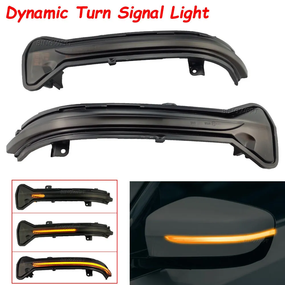 2x Dynamic Side Mirror Blinker Light LED Turn Signal Lamps For BMW