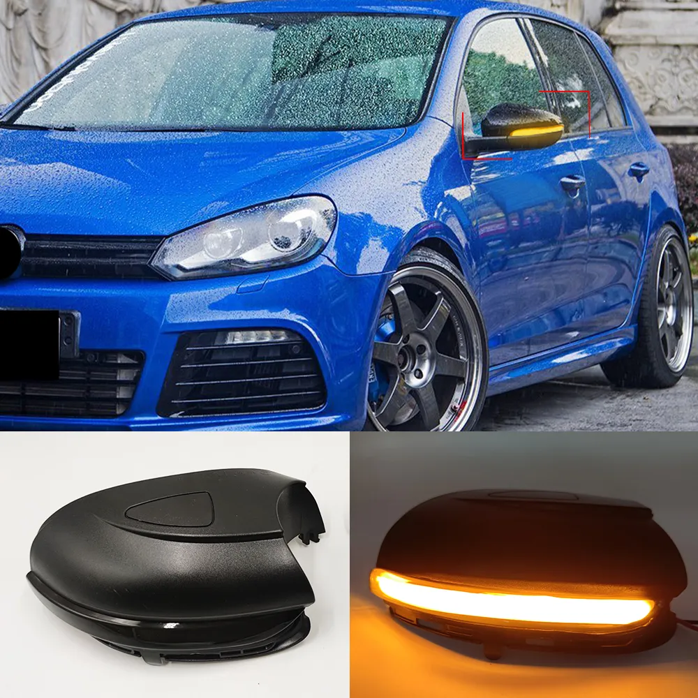 Dynamic Blinker Side Mirror indicator For Volkswagen Golf MK6 GTI 6 R line VI R20 LED Turn Signal Light Touran tuning