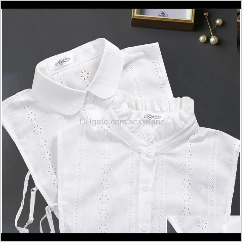 white cotton fake collar shirt lapel fake collar for women detachable fake shirt collar women half shirt clothes acc qyltxz