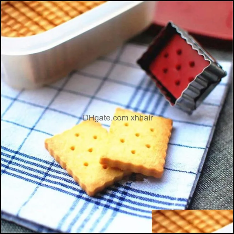 Square Wave Shape Cookie Cutter Stainless Steel Baking Confeitaria Cake Biscuit Tools DIY Stamps Moulds